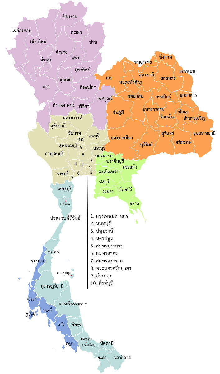 Map of Thailand